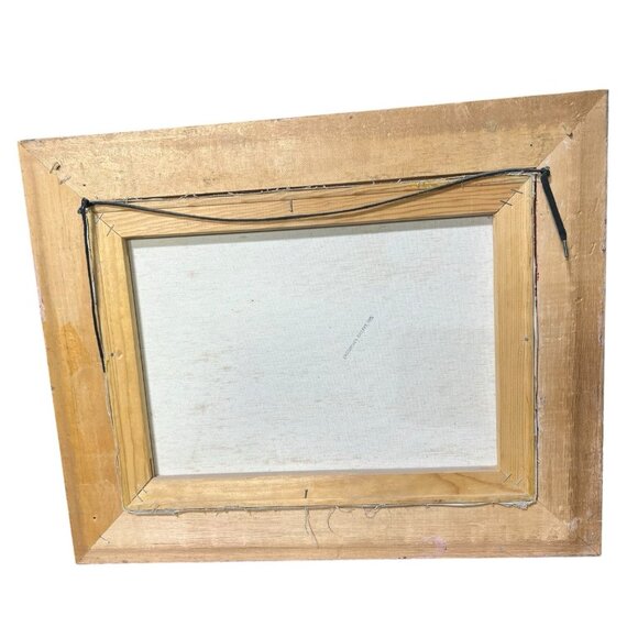 Vintage Original OIL PAINTING Mountain LANDSCAPE w/ Stream Signed Whitman MCM - Picture 4 of 7